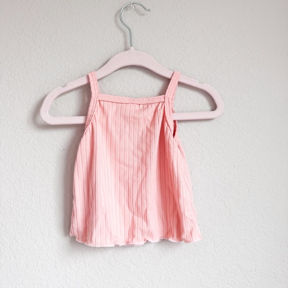 Arrows + Rubies | Pink Ribbed Lettuce Hem Tank - Picture 9 of 10